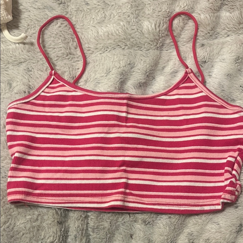 SHEIN Pink Striped Camisole Top